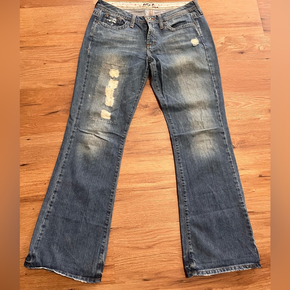 Hint boot cut distressed jeans, juniors size 11